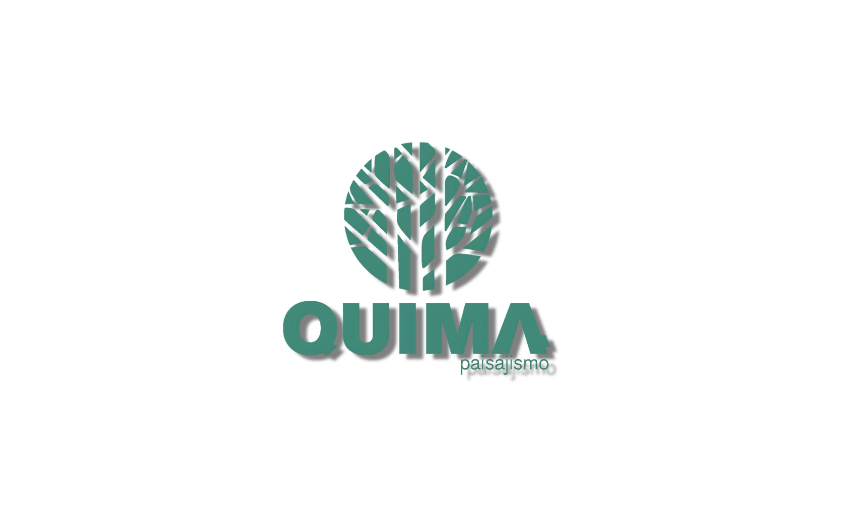 Logotipo de Quima Paisajismo en verde sobre fondo blanco